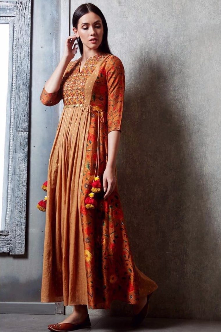 Brown Ankle Length Maxi Dress