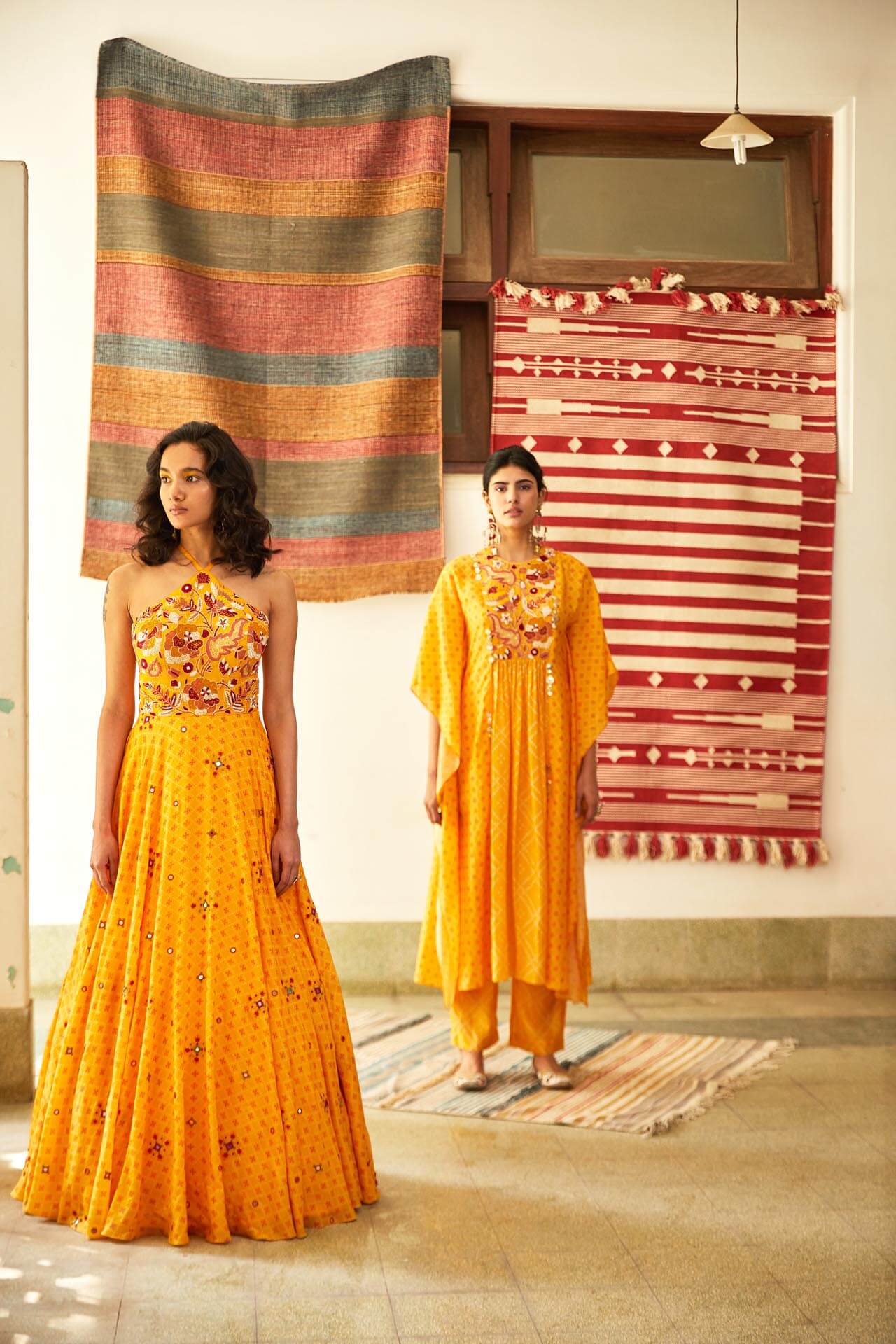 VYMO Women Ethnic Dress Yellow Dress - Buy VYMO Women Ethnic Dress Yellow  Dress Online at Best Prices in India | Flipkart.com