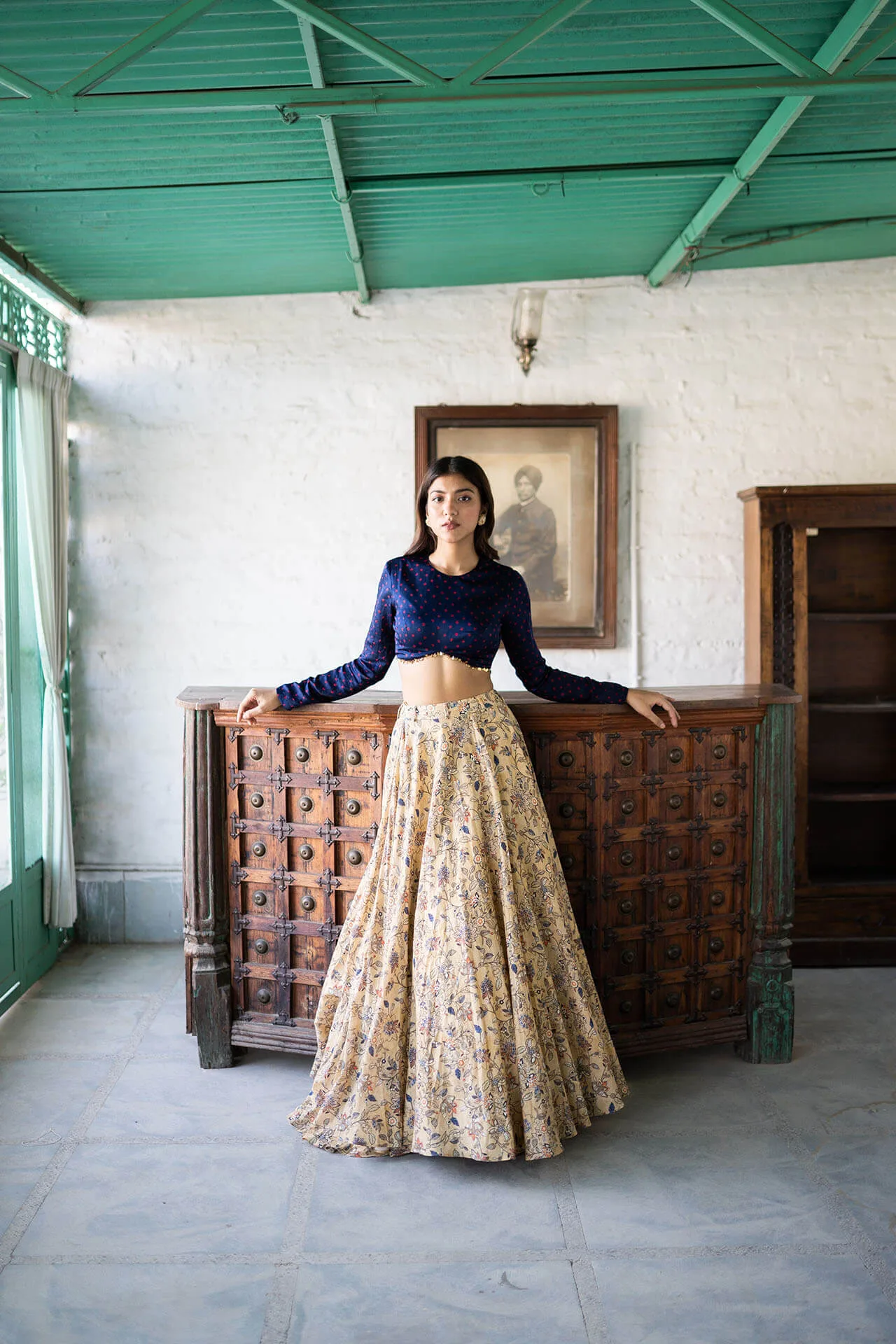 Bandhani & Silk Lehenga