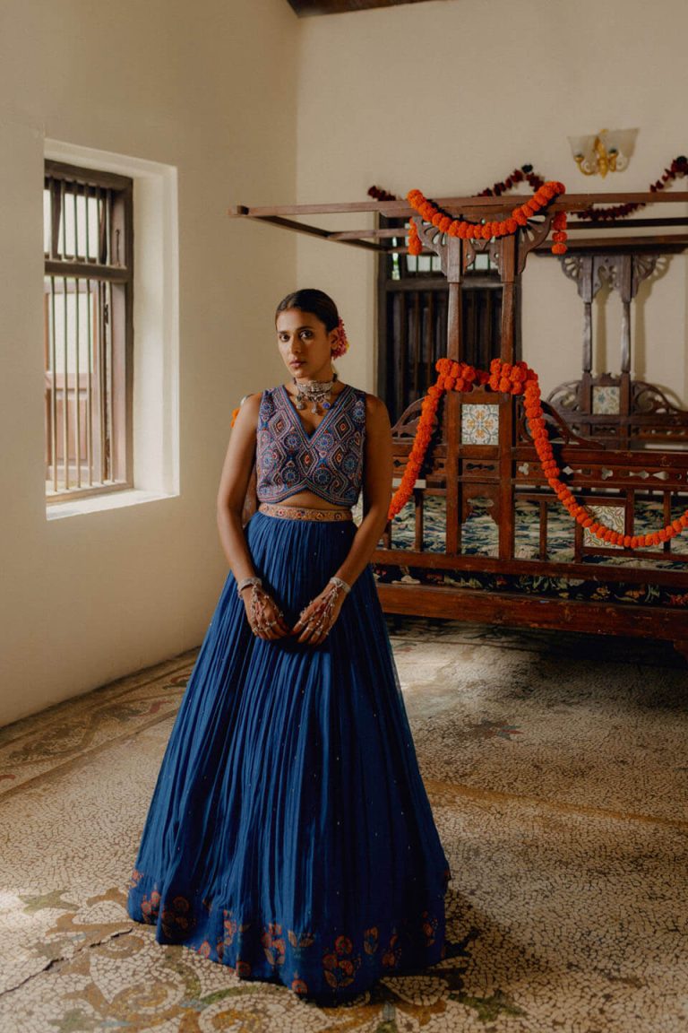 Rehnuma Guipure Off White Lehenga