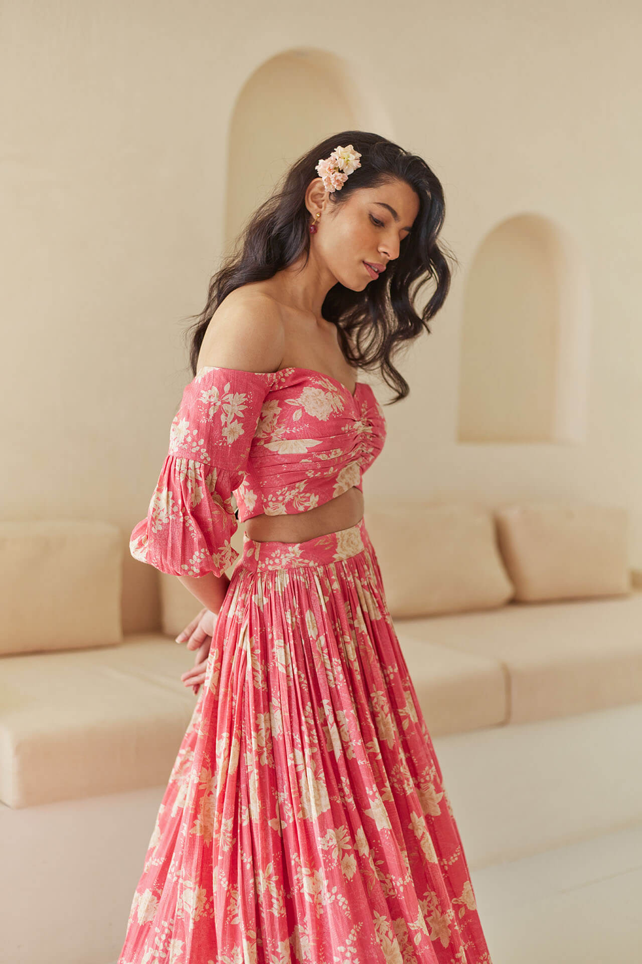 Peach Pink Lehenga | Indian Bridal Lehenga | VAMA DESIGNS Indian Bridal  Couture