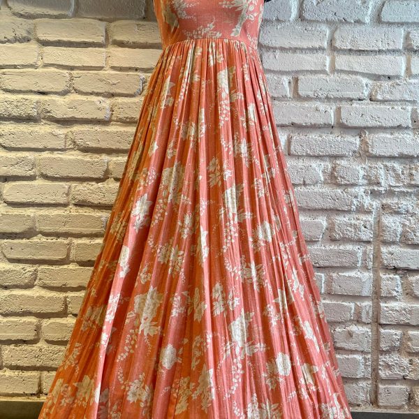 Peach Floral Gown