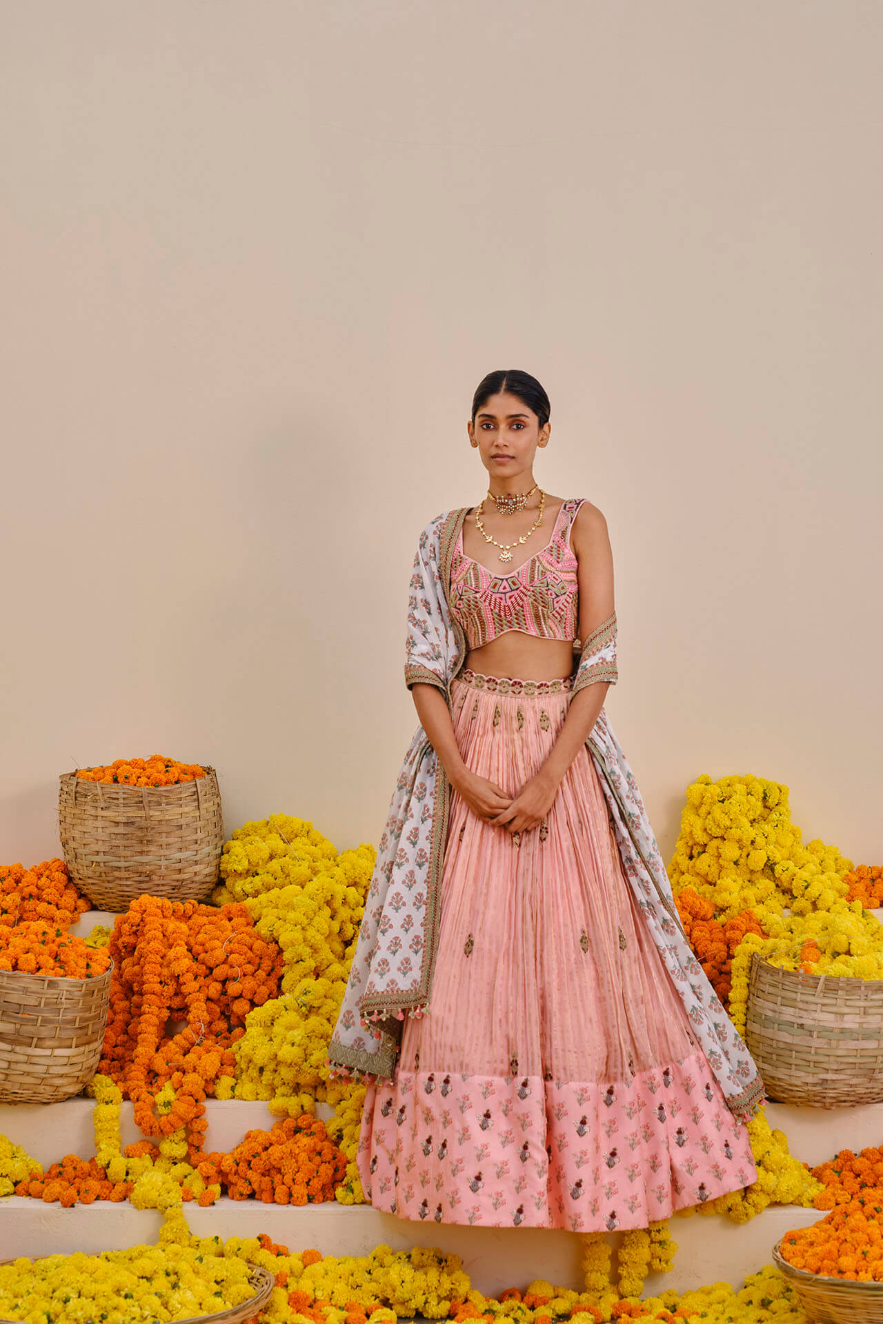 Pink Orchid Marodi Lehenga Set