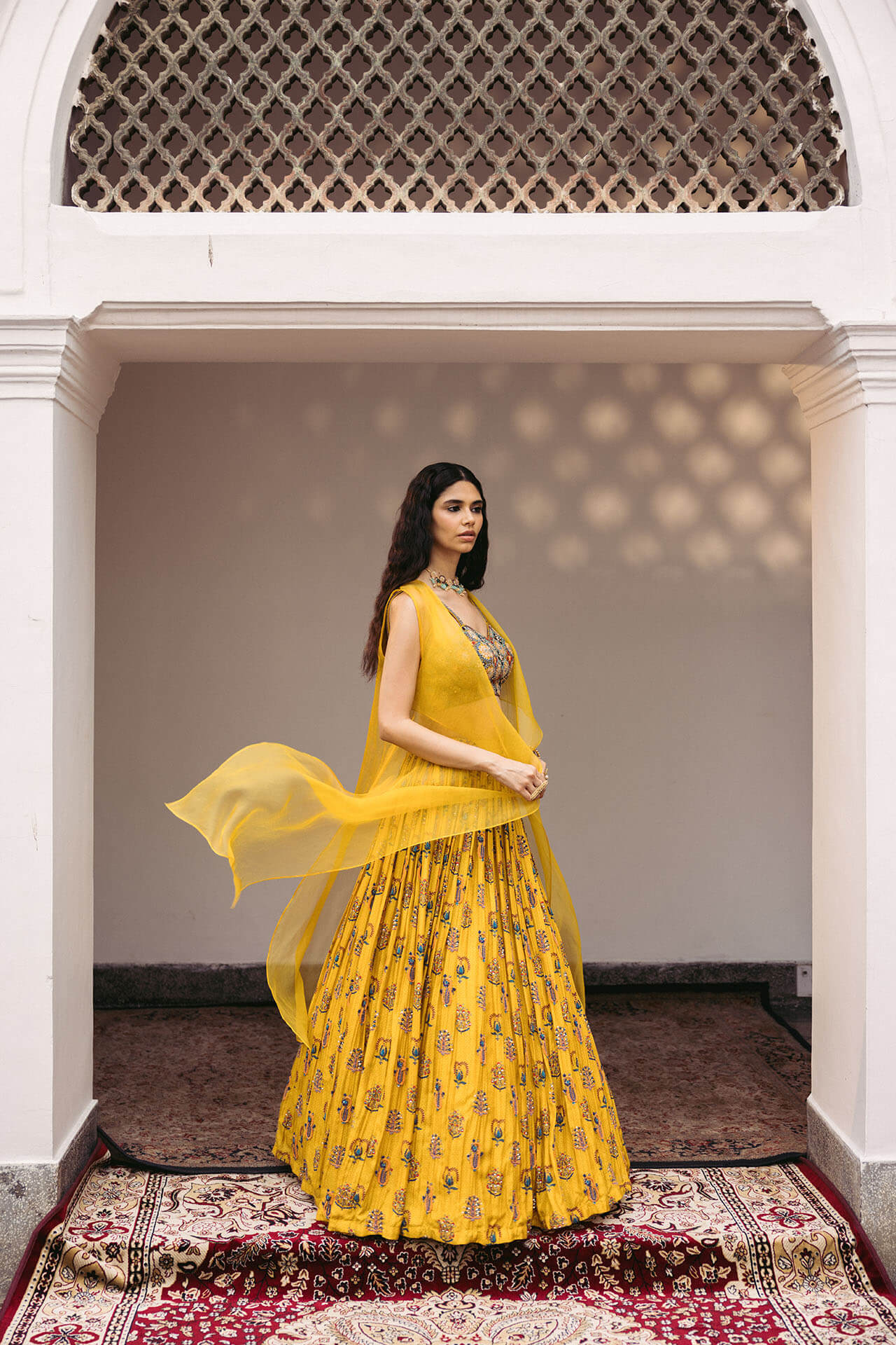 Dia cape - lehenga set