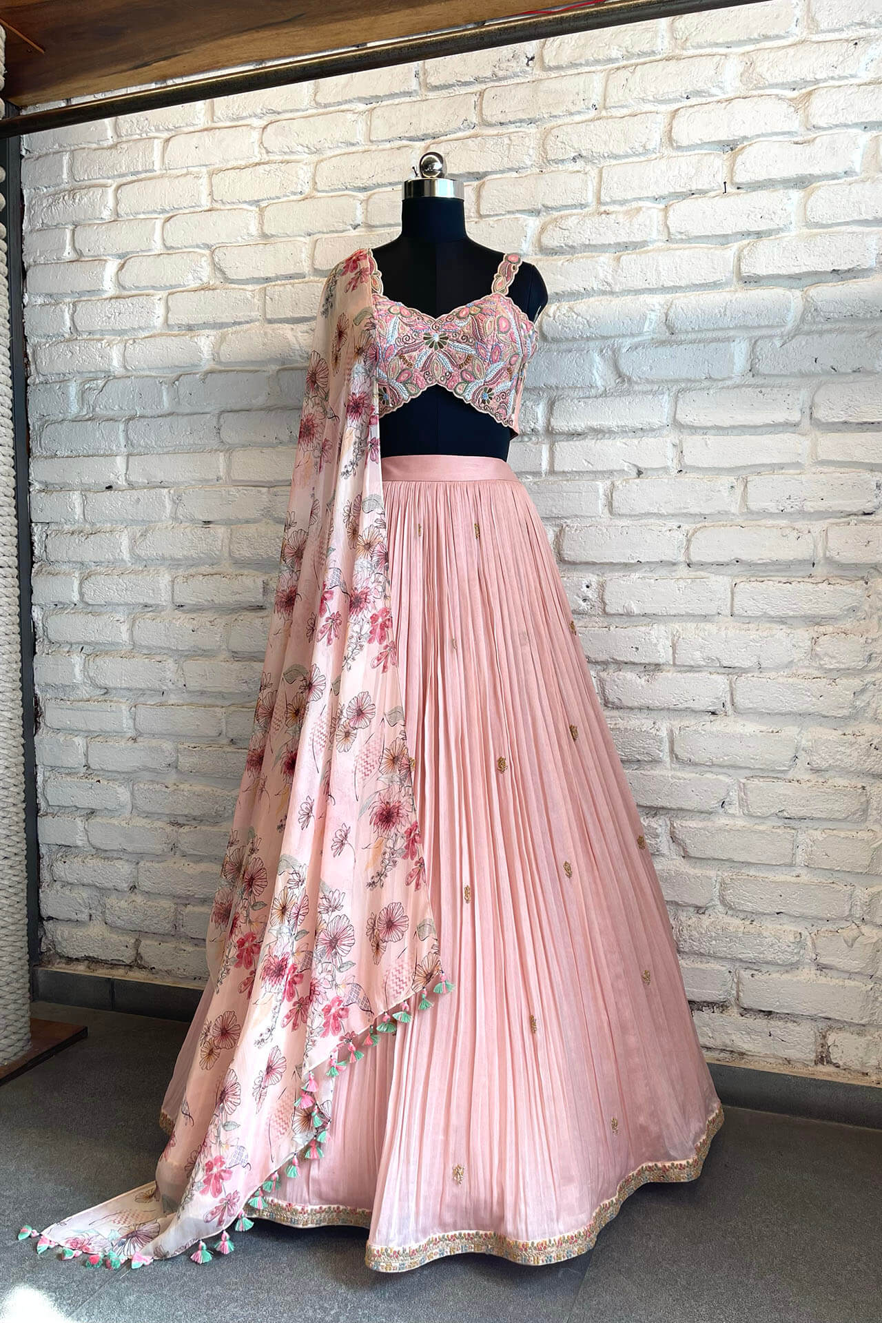 Pink Poetry Lehenga