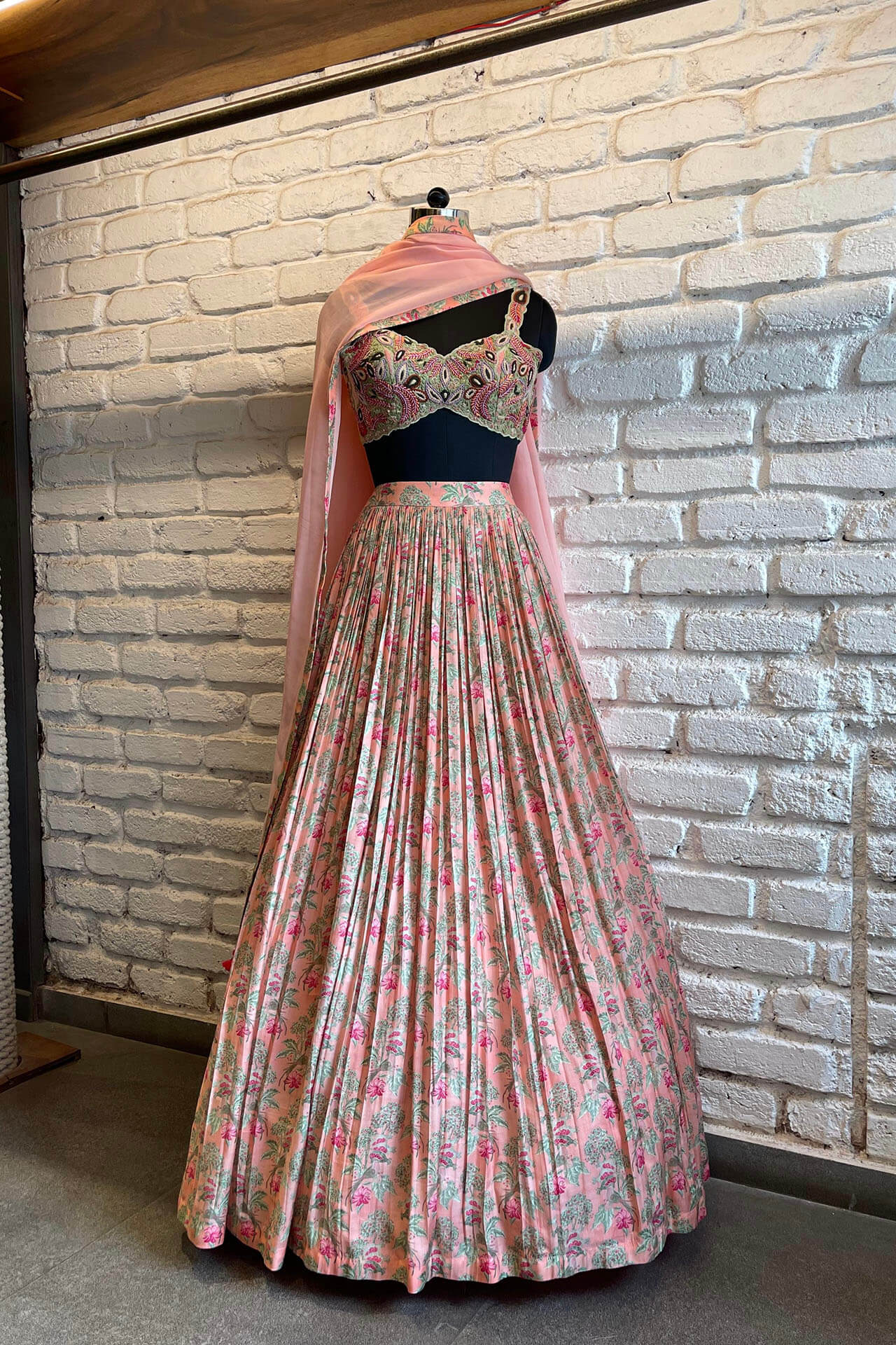 Peach Orchid Lehenga Set