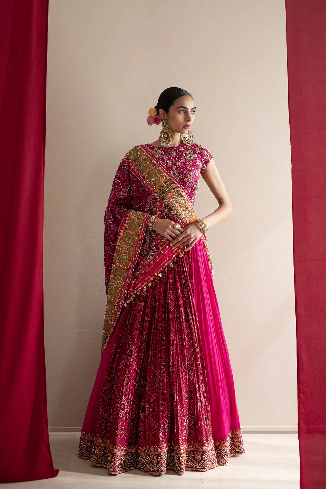 Pink Heritage Patola lehenga
