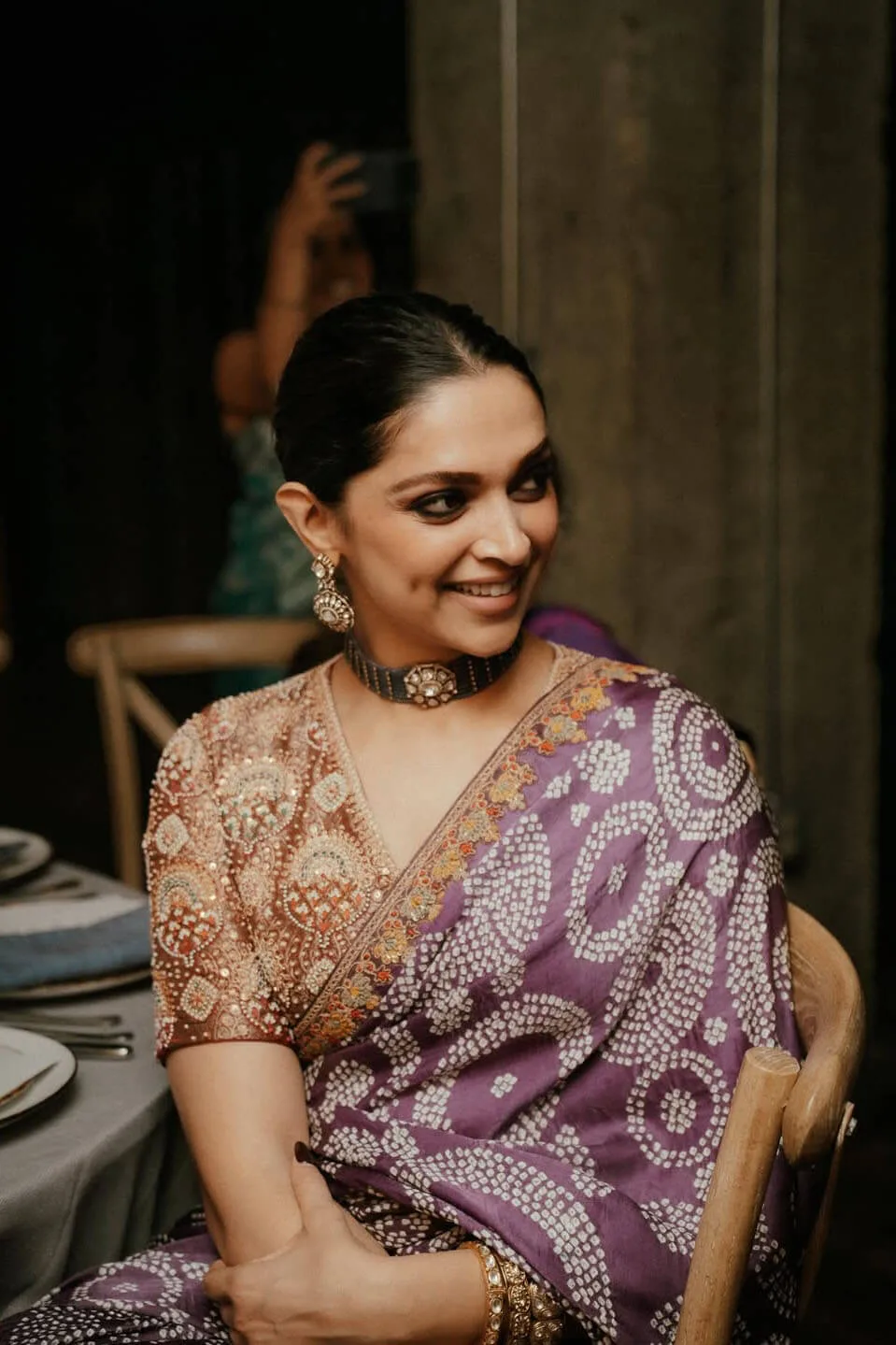 Purple Bandhani Saree